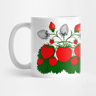 colorful fruit vintage strawberries Mug